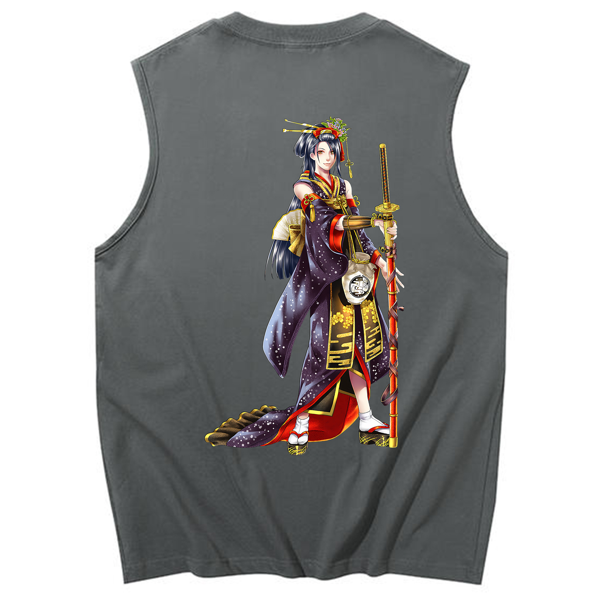 （画像用） 刀剣乱舞 Touken Ranbu コットン100％タンクトップ（背面プリント）